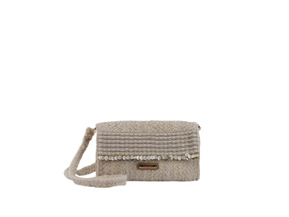 Cartera de yute  con bandolera VALENTINA                                         
